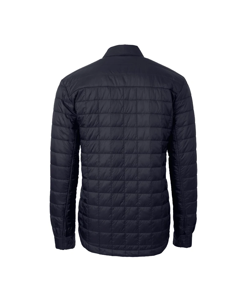 Cutter & Buck Men's Navy Los Angeles Dodgers Rainier PrimaLoft Eco Insulated Quilted Full-Zip Shirt Jacket