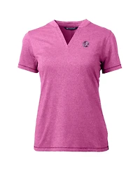 Cutter & Buck Women's Light Pink New York Yankees Forge Heathered Stretch Blade Top