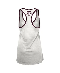 Pressbox Women's White/Maroon Texas A & M Aggies Tracy Racerback Burnout Tank Top