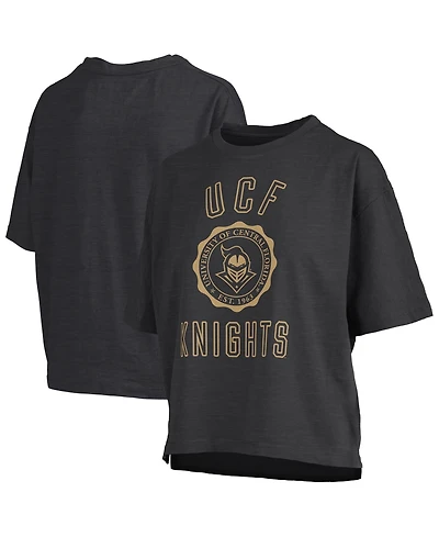 Pressbox Women's Black Ucf Knights Motley Crew Bishop Waist Length Oversized Slub T-Shirt