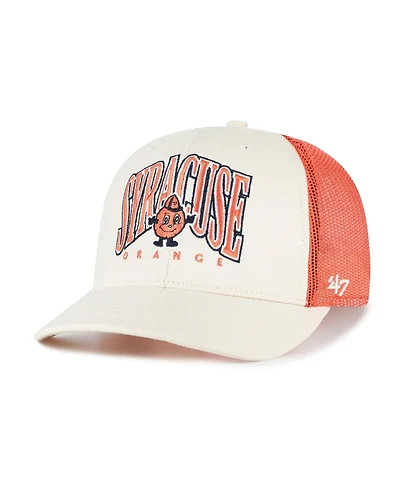 '47 Brand Men's Natural Syracuse Orange Drawbridge Trucker Adjustable Hat