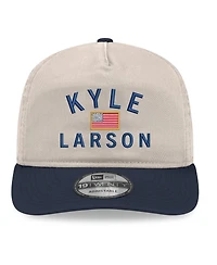 New Era Men's Khaki/Navy Kyle Larson Flag 19TWENTY Adjustable Hat