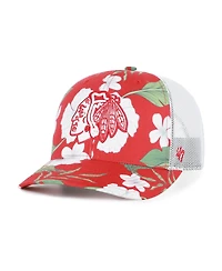 '47 Brand Men's Red/White Chicago Blackhawks Beach Side Adjustable Trucker Hat