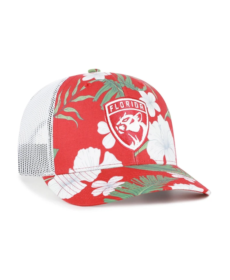 '47 Brand Men's Red/White Florida Panthers Beach Side Adjustable Trucker Hat
