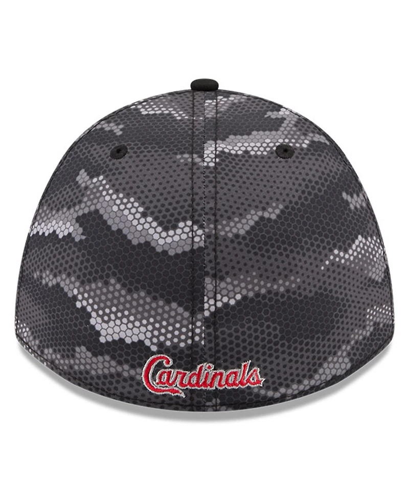 New Era Men's Black St. Louis Cardinals Camo 39THIRTY A-Frame Flex Hat