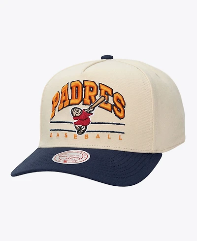 Mitchell & Ness Men's and Women's Cream San Diego Padres Retro Arch Pro Pinch Adjustable Hat