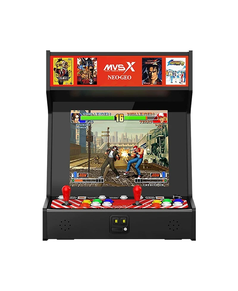 Unico Mvsx Home Arcade Bartop Console and Base with 50 Snk Classic Games Including King of Fighters, Metal Slug, Samurai Showdown and More