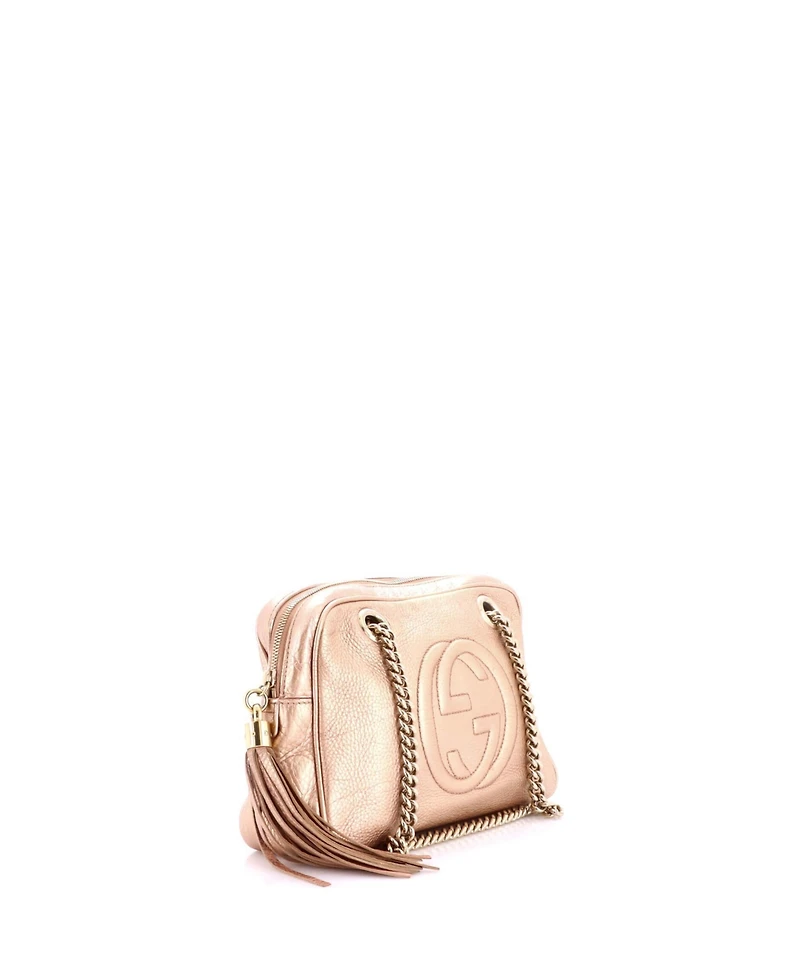 Pre-Owned Gucci Small Soho Chain Zip Shoulder Bag Leather