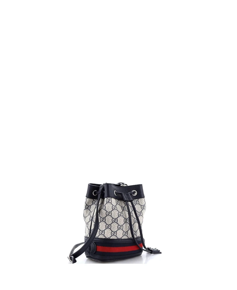 Pre-Owned Gucci Mini Ophidia Bucket Bag Gg Coated Canvas