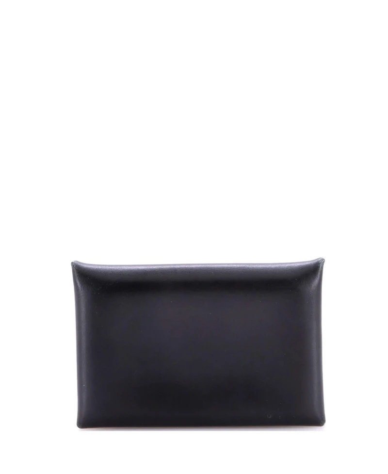 Pre-Owned HERMES Calvi Duo Card Holder Box Calf