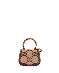 Pre-Owned Gucci Mini Bamboo 1947 Top Handle Bag Jumbo Gg Canvas