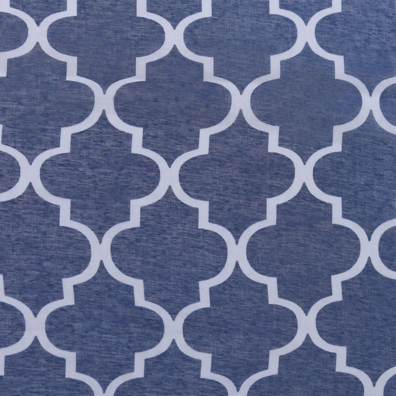 Superior Lightweight Trellis Sheer Curtain Panels, (2), 52" x 108"