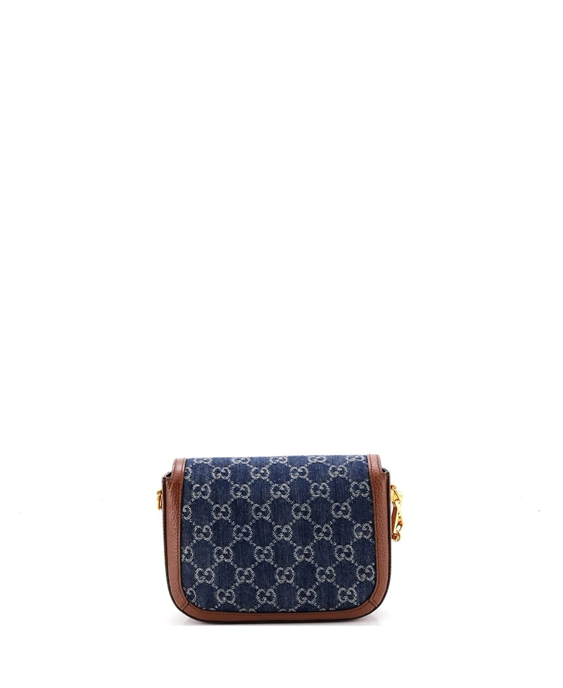 Pre-Owned Gucci Mini Horsebit 1955 Shoulder Bag Gg Denim