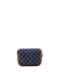 Pre-Owned Gucci Mini Horsebit 1955 Shoulder Bag Gg Denim