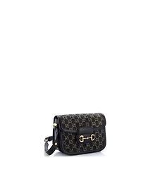 Pre-Owned Gucci Small Horsebit 1955 Shoulder Bag Gg Denim