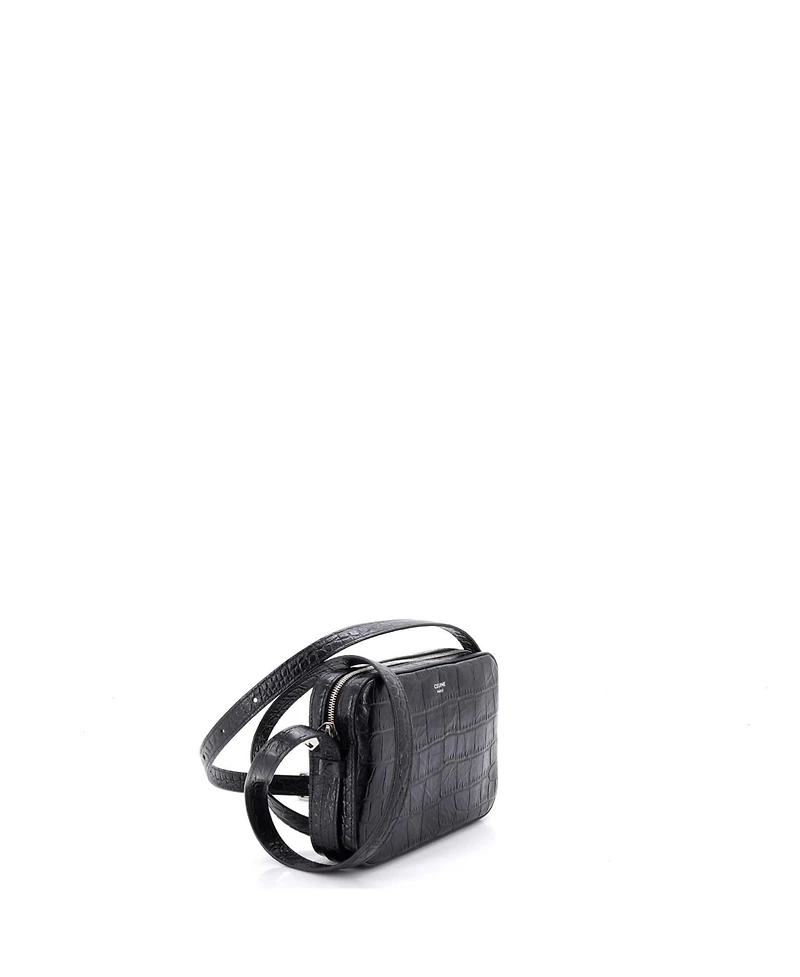 Pre-Owned Celine Mini Horizontal Phone Pouch Embossed Leather