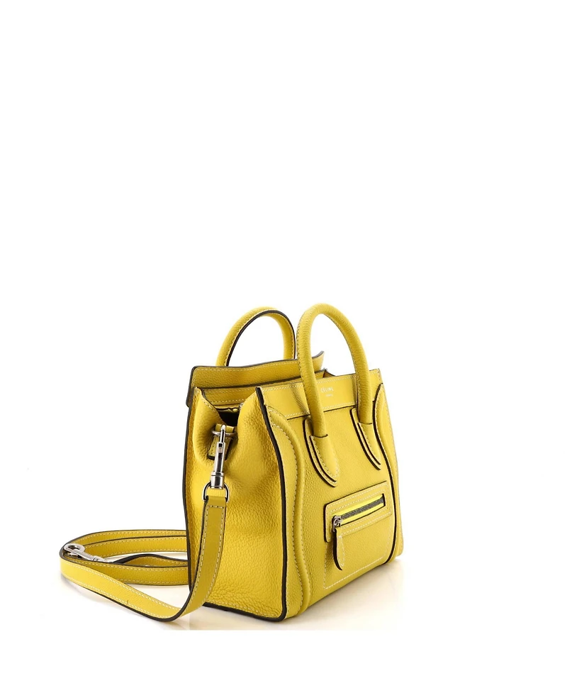 Pre-Owned Celine Nano Luggage Bag Grainy Leather