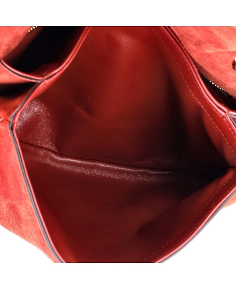 Pre-Owned Gucci Medium Blondie Nm Flap Bag Suede