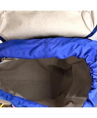 Pre-Owned Gucci Double Pocket Buckle Backpack Rhombus Gg Coated Canvas with Leather