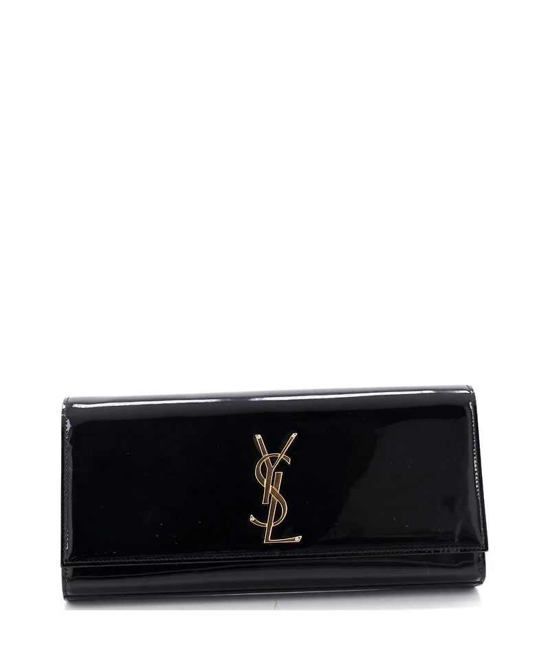 Pre-Owned Saint Laurent Long Classic Monogram Clutch Patent