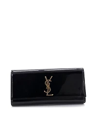Pre-Owned Saint Laurent Long Classic Monogram Clutch Patent