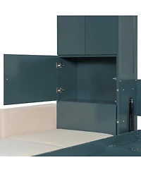 Streamdale Furniture Queen Size Murphy Bed Wall Bed with Sofa and Shelves