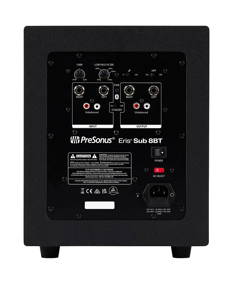 PreSonus Eris Sub 8BT 100W Compact Bluetooth Active Studio Subwoofer