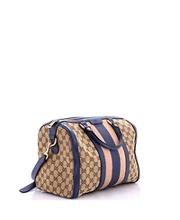 Pre-Owned Gucci Medium Vintage Web Boston Bag Gg Canvas