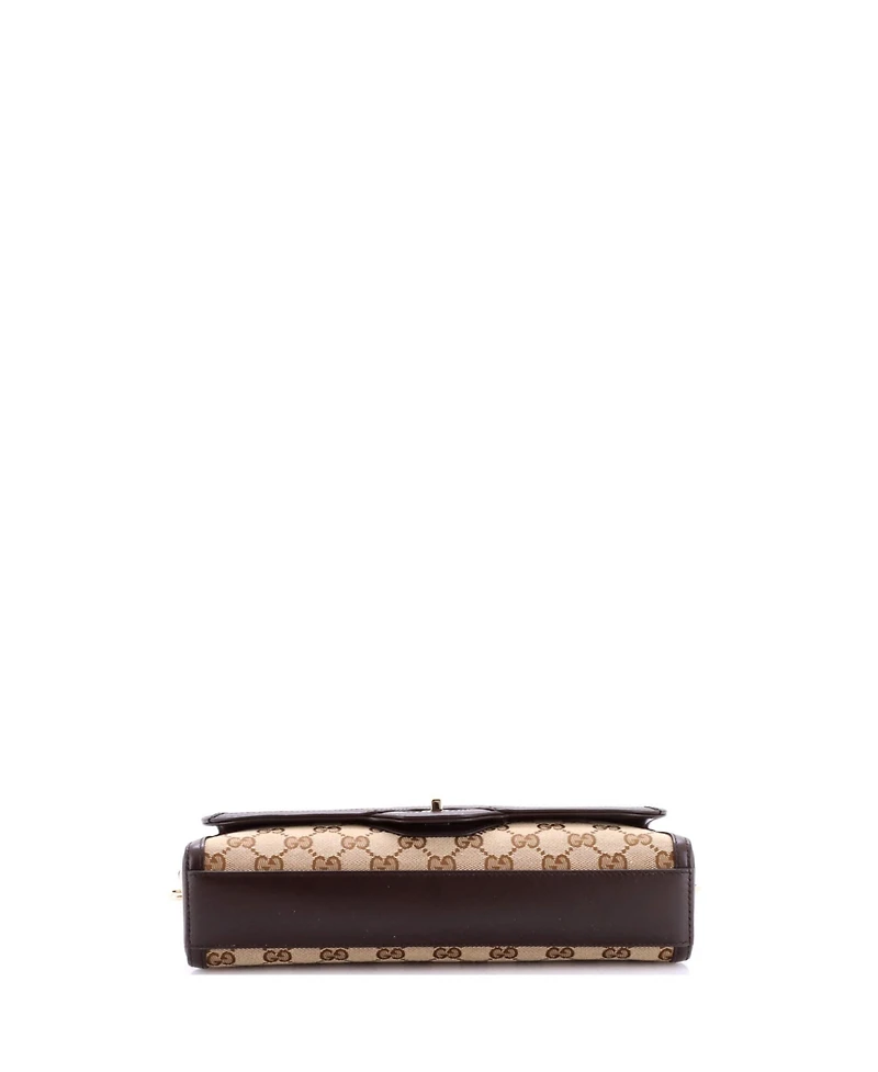 Pre-Owned Gucci Small Luce Shoulder Bag Gg Canvas with Leather