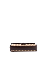 Pre-Owned Gucci Small Luce Shoulder Bag Gg Canvas with Leather