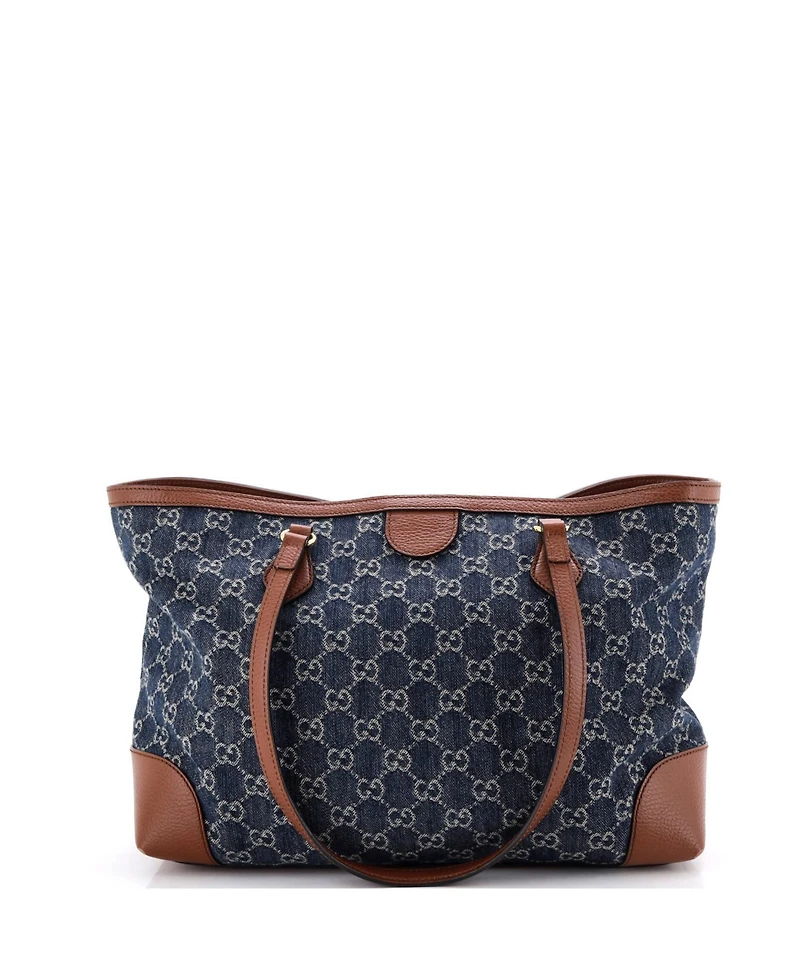 Pre-Owned Gucci Medium Ophidia Shopping Tote Gg Denim