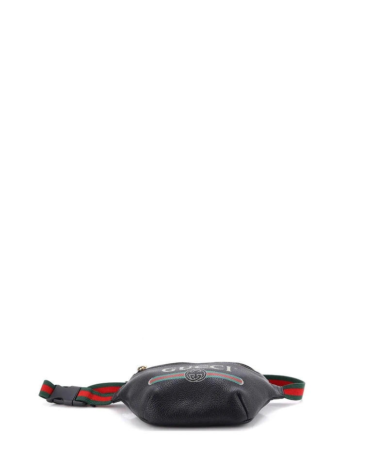 Pre-Owned Gucci Small Logo Belt Bag Printed Leather