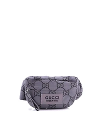 Pre-Owned Gucci Ripstop Belt Bag Gg Nylon and Leather