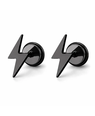Rebl Jewelry Women's Lightning Bolt Screwback Stud