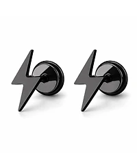 Rebl Jewelry Women's Lightning Bolt Screwback Stud