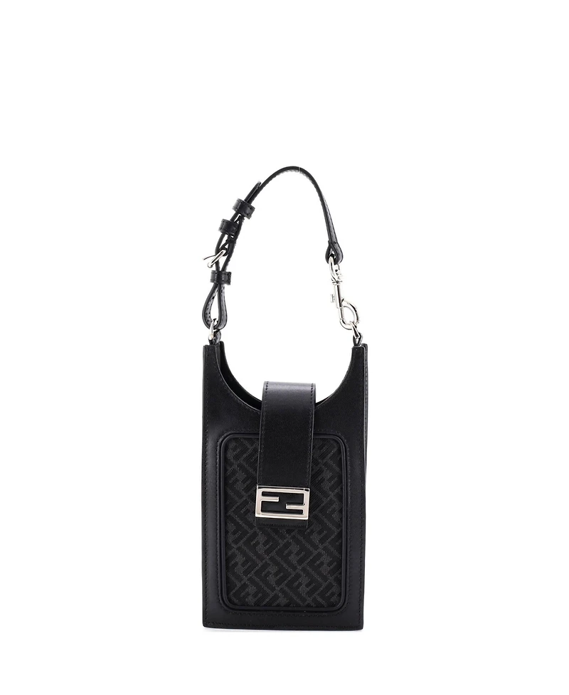 Pre-Owned Fendi Phone Holder Bag Zucca Canvas and Leather