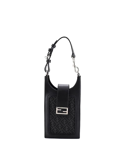 Pre-Owned Fendi Phone Holder Bag Zucca Canvas and Leather