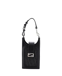 Pre-Owned Fendi Phone Holder Bag Zucca Canvas and Leather