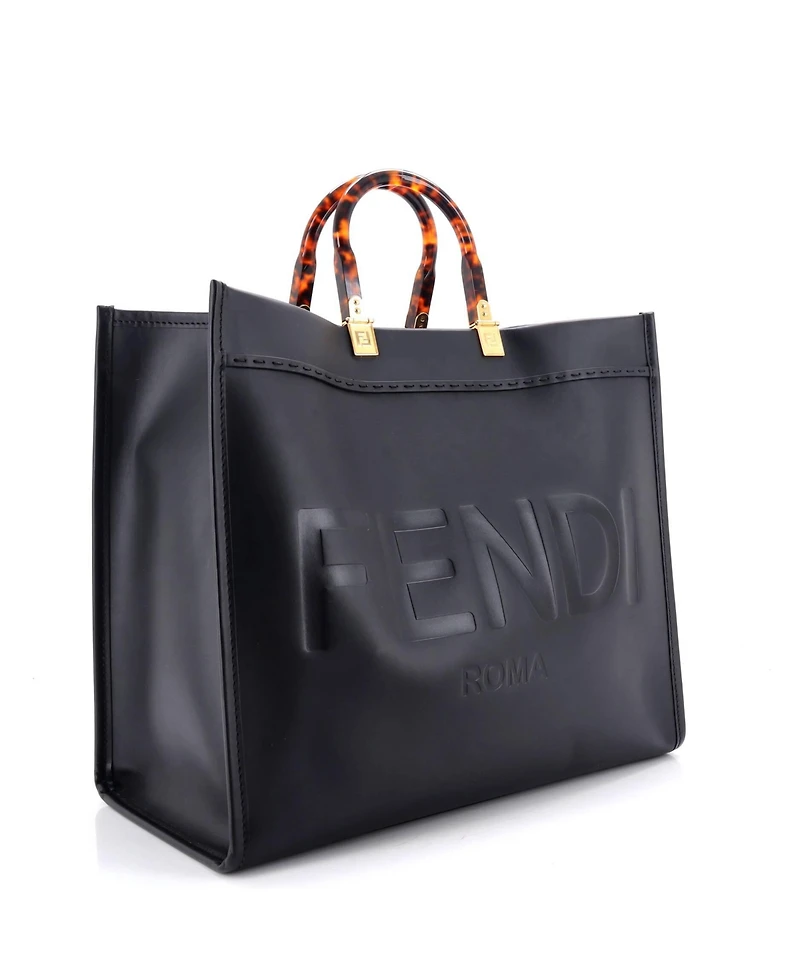 Pre-Owned Fendi Large Sunshine Shopper Tote Leather