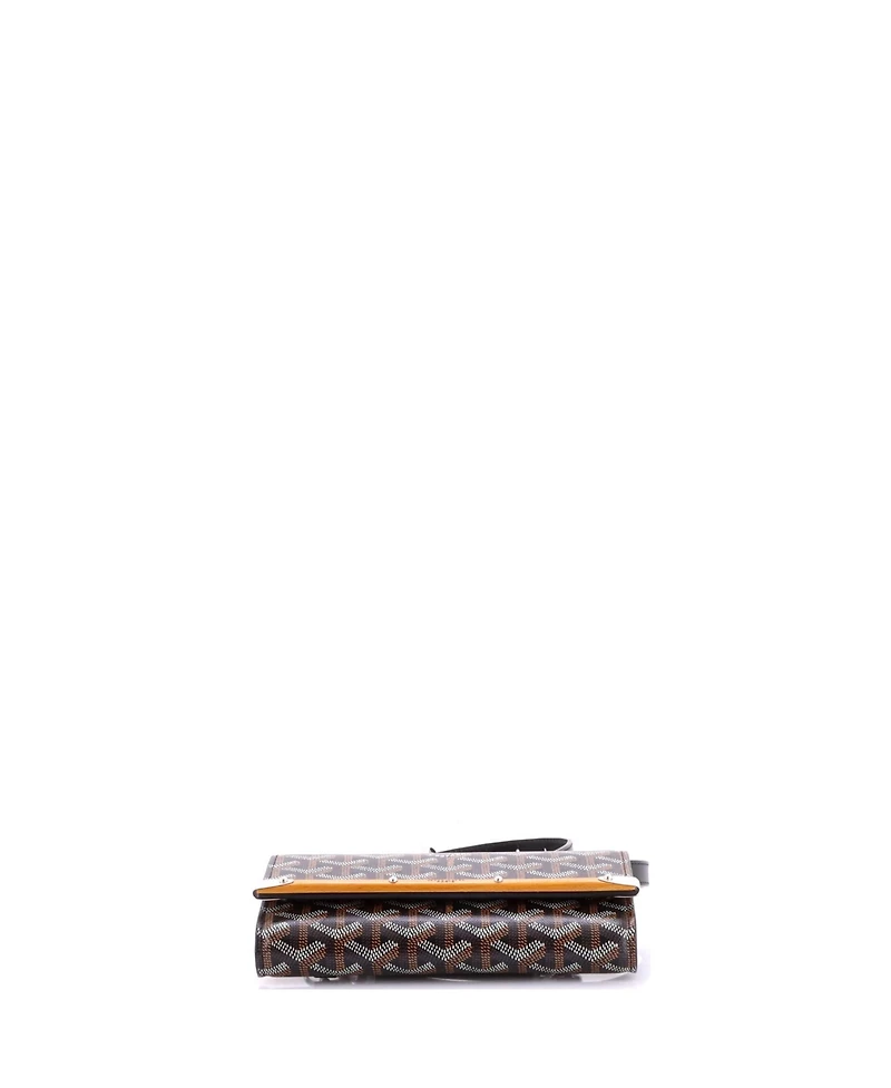 Pre-Owned Goyard Pm Monte Carlo Clutch with Strap Coated Canvas