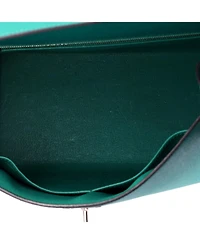 Pre-Owned HERMES Kelly 28 Handbag Epsom with Palladium Hardware