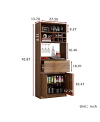Streamdale Furniture Kitchen Wine Cabinet, Multi-functional Storage Cabinet