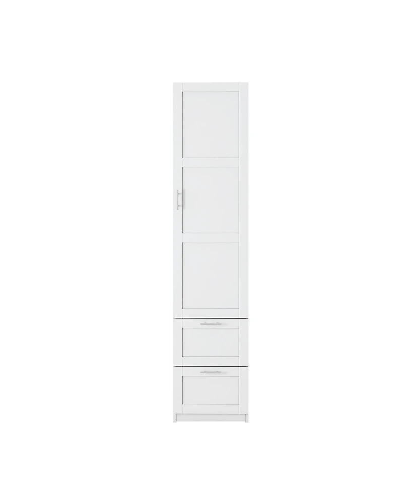Streamdale Furniture Tall Freestanding Kitchen Pantry Cabinet with One Door and Two Drawers