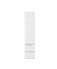 Streamdale Furniture Tall Freestanding Kitchen Pantry Cabinet with One Door and Two Drawers