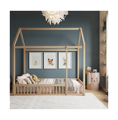 Buzz & Bloom Kids House Shaped Bed with Triangular Top
