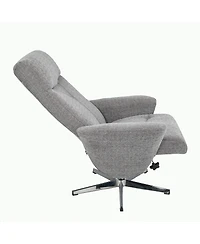 Streamdale Furniture Swivel Chenille Recliner Chair with Ottoman