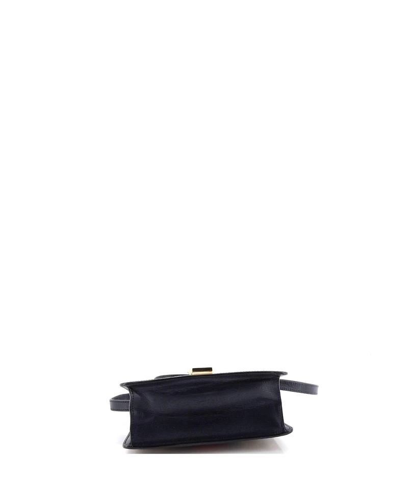 Pre-Owned Gucci Mini Sylvie Top Handle Bag Printed Leather
