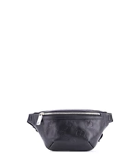Pre-Owned Gucci Small Belt Bag Gg Embossed Perforated Leather