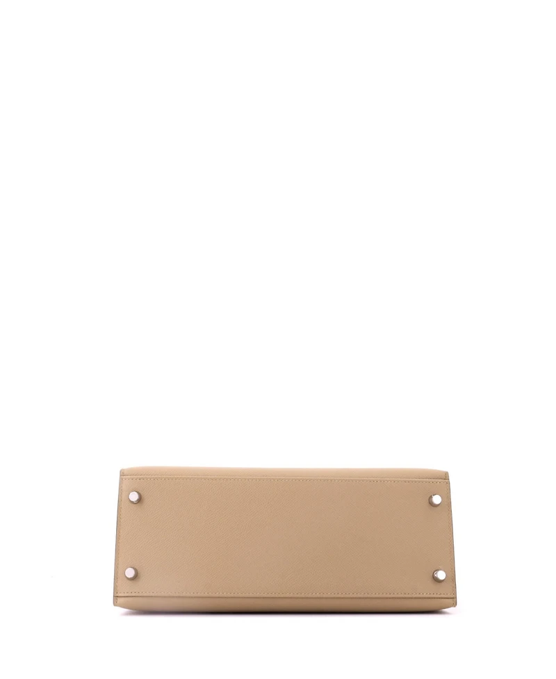 Pre-Owned HERMES Kelly 28 Handbag Epsom with Palladium Hardware