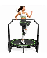 Bcan Mini Rebounder Trampoline with Handle, 450/550 Lbs Capacity, Bungee Fitness, Adjustable and Quiet, 40/48 Inch